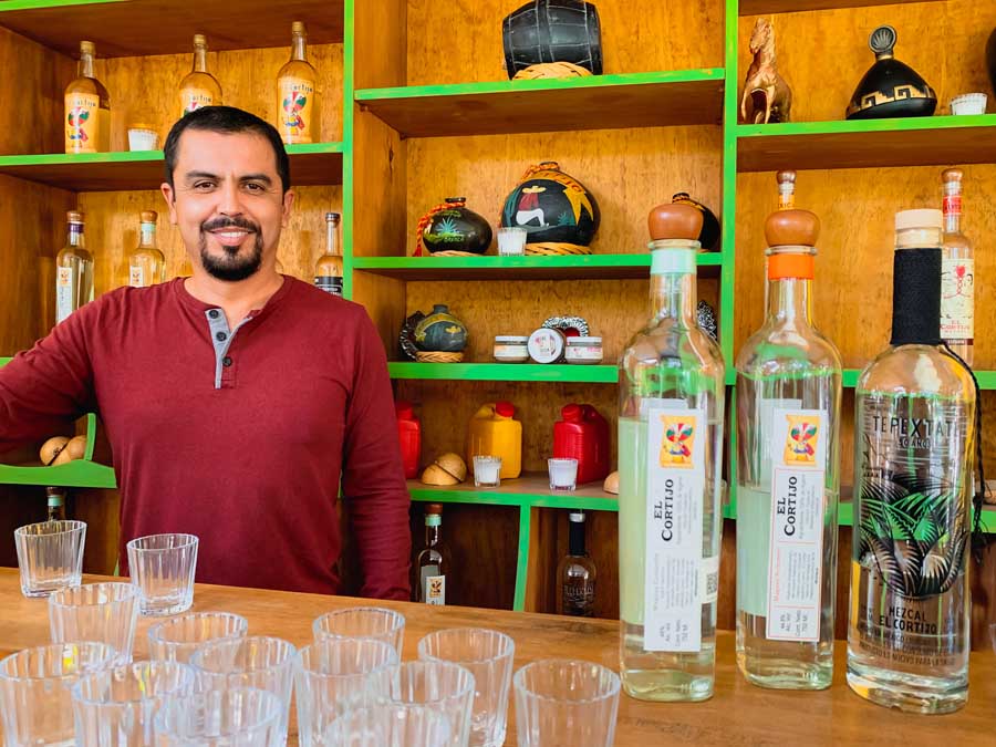 El Cortijo mezcal tour, mezcal tours in Santiago Matatlan, man, house, Oaxaca attractions