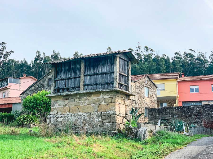 Horreo storage seen along the Camino Finisterre