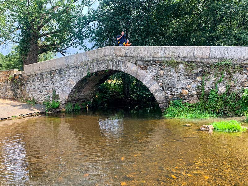 Roman bridge in Ribadiso de Baixo