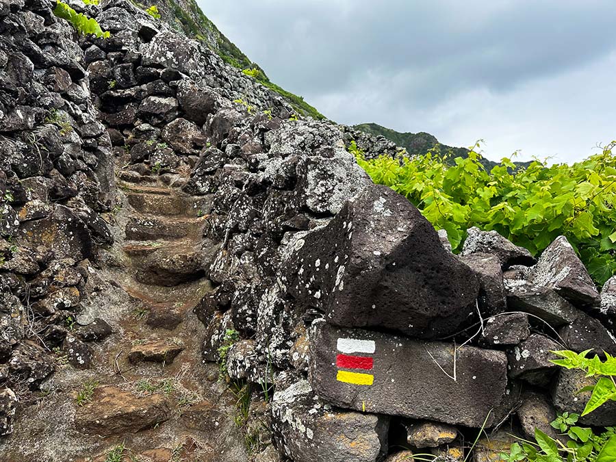 markers found along the Santa Maria trek in the Azores